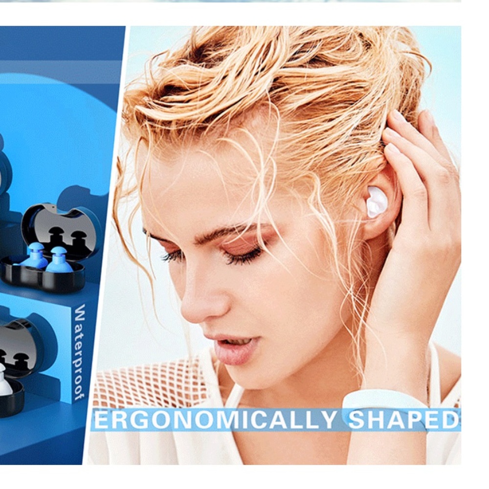 6 Sets Reusable Silicone Swimming Ear Plugs Nose Clip Nose Protector